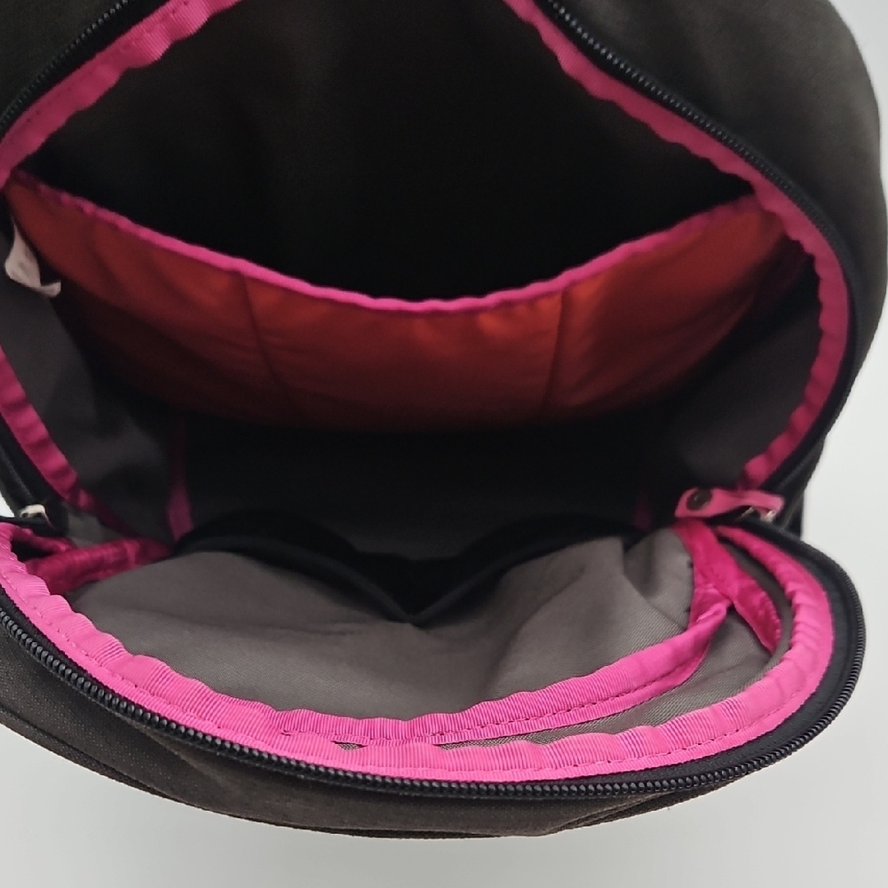 REI Dark Green Gray Tone Backpack with Pink Zipper Pulls - Picture 10 of 12